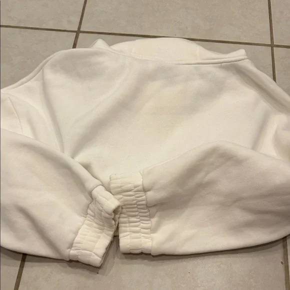Alphalete White Cropped Zip Hoodie - Picture 3 of 3